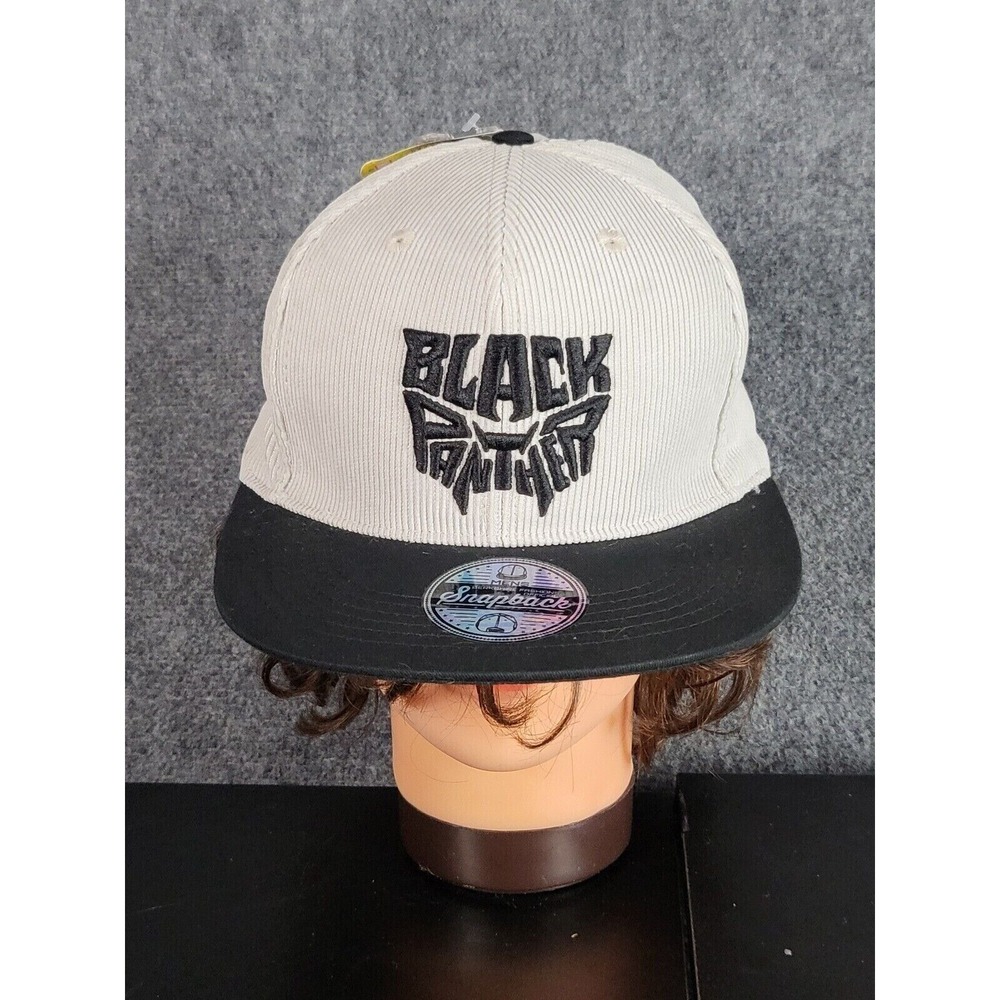 Black Panther Snapback Hat‎ Corduroy Marvel Men Berkshire Fashions Movie School